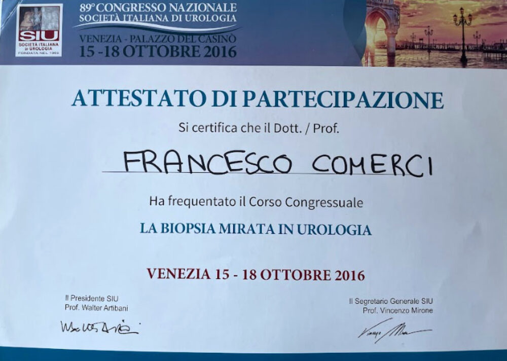89 Congresso Nazionale Società Nazionale di Urologia